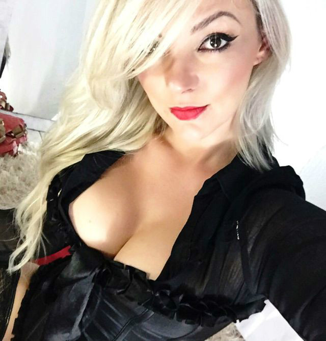 Hot blonde busty slut Vanessa